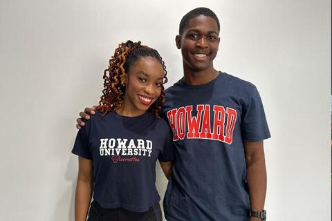 Howard students smiling