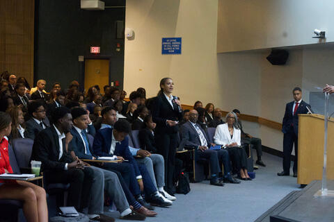 Students in classroom lecture